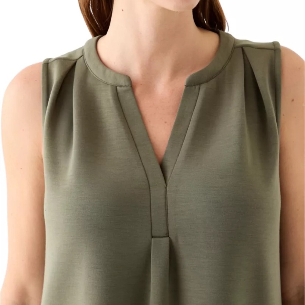 Apt. 9 Sleeveless Blouse in Olive Green